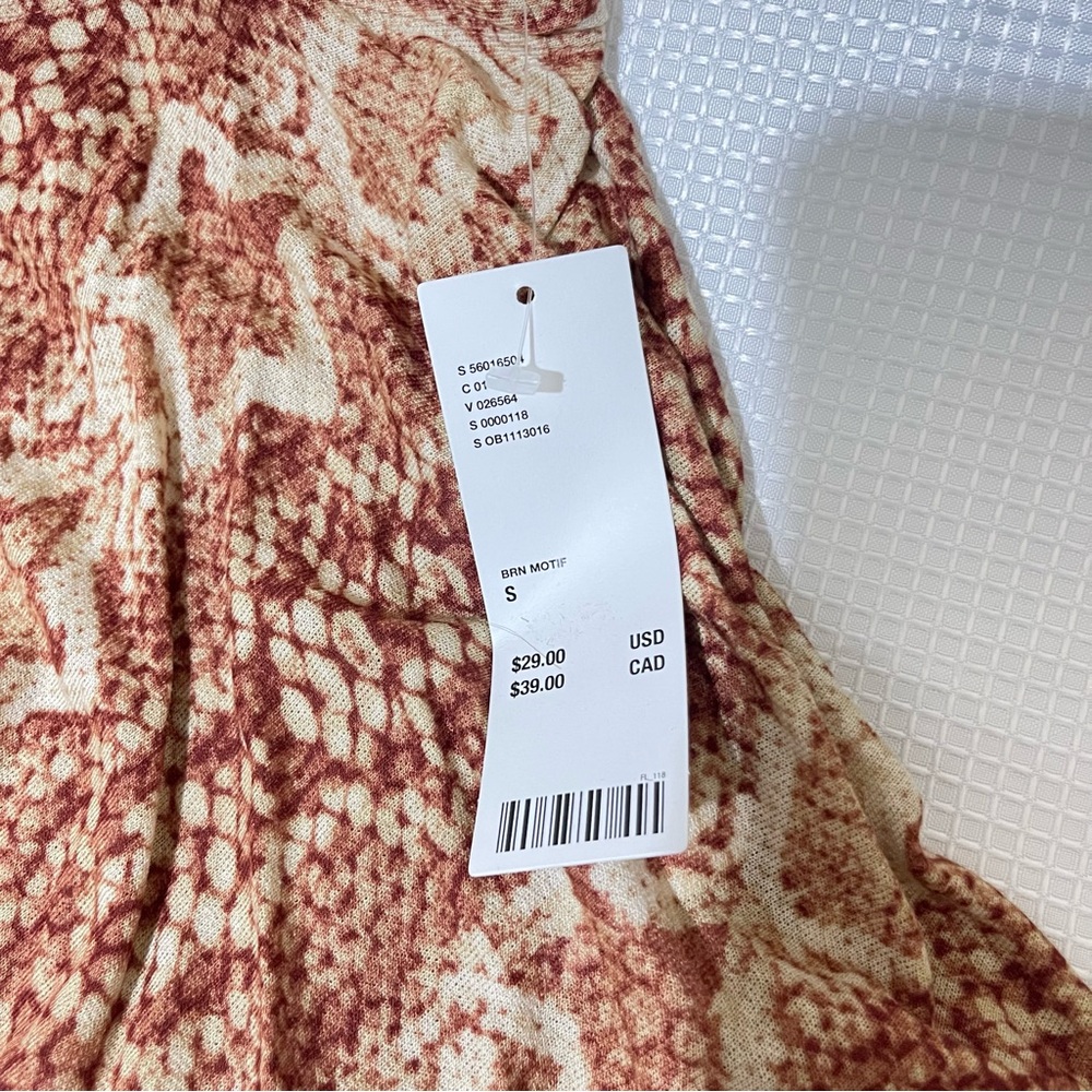 Urban Outfitters Cropped Snake Print Spaghetti Strap Top - Picture 2 of 6